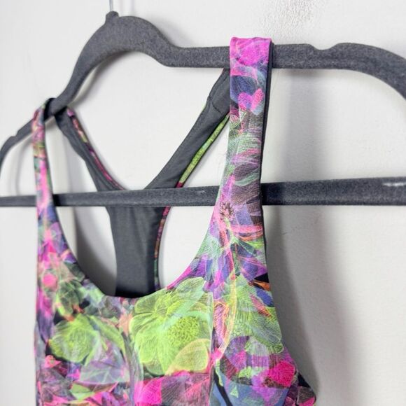 LULULEMON | Wunder Train Vivid Floral Tone Multi Sports Bra Women’s Size 8 - Picture 5 of 10